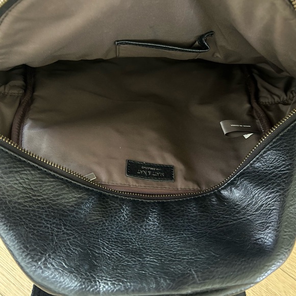 EUC black leather Matt and bat backpack - Picture 2 of 4